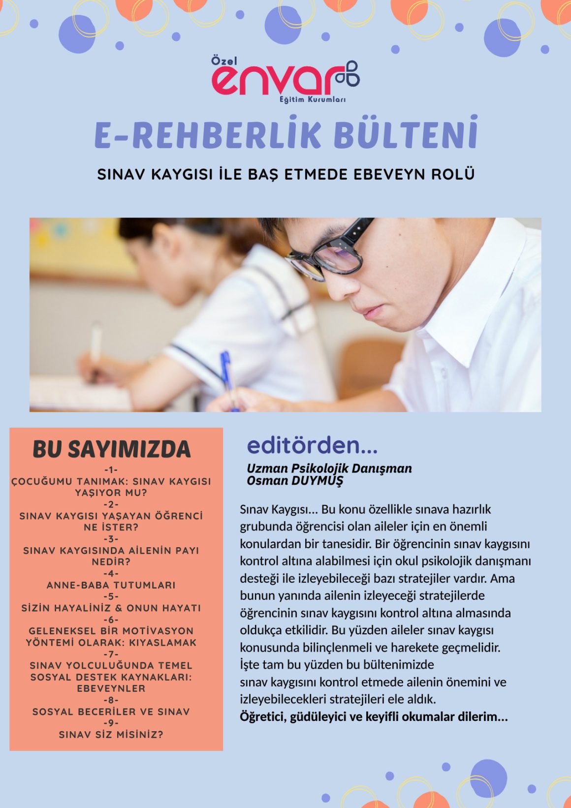 Sınav Kaygısı İle Baş Etmede Ebeveyn Rolü